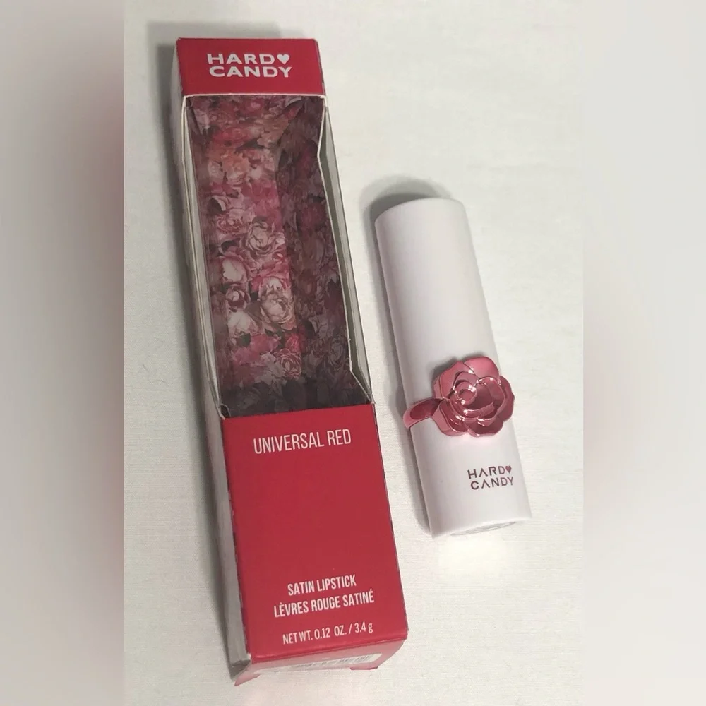 Hard Candy Satin Lipstick  universal red. 0.12oz